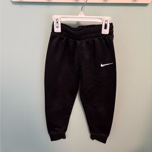 Nike Kids Black Sweatpants with White Logo